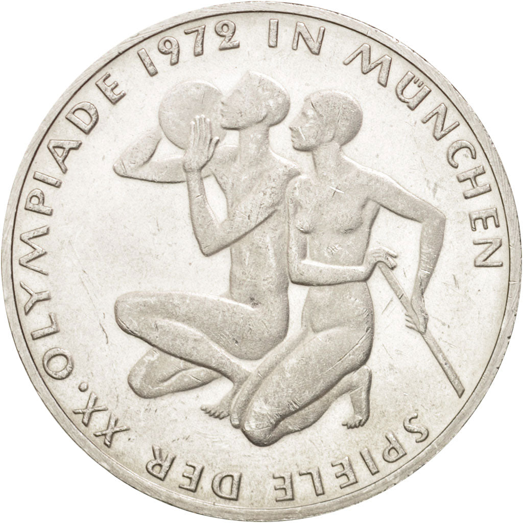 Coin, GERMANY - FEDERAL REPUBLIC, 10 Mark, 1972, Stuttgart, MS(60-62), Silver