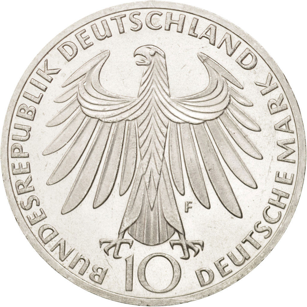 Coin, GERMANY - FEDERAL REPUBLIC, 10 Mark, 1972, Stuttgart, MS(60-62), Silver