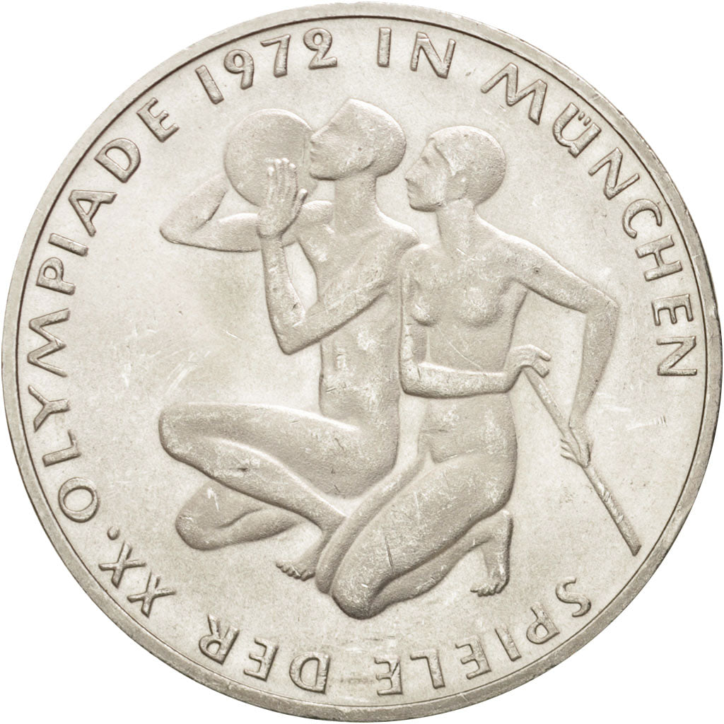 Coin, GERMANY - FEDERAL REPUBLIC, 10 Mark, 1972, Stuttgart, MS(63), Silver