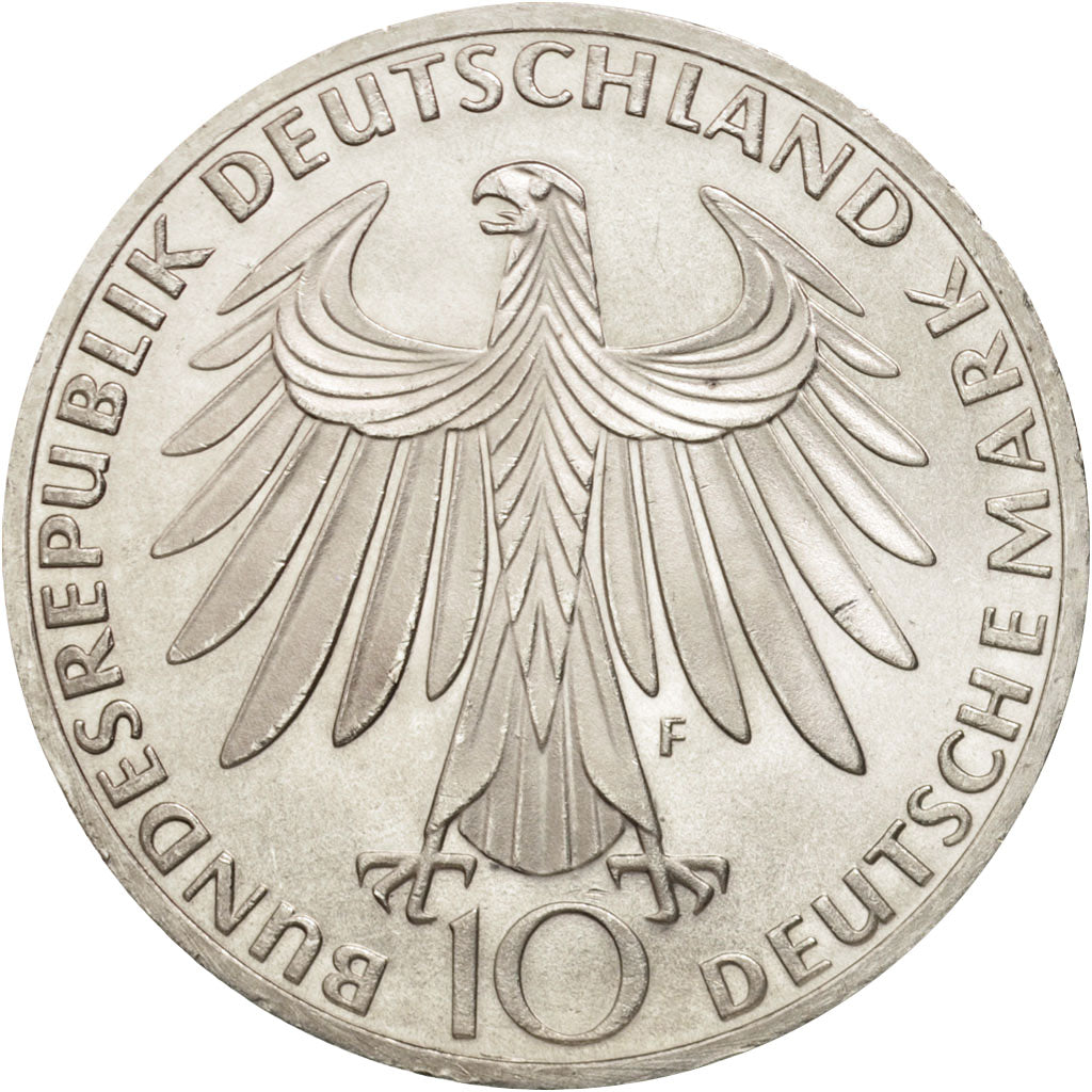 Coin, GERMANY - FEDERAL REPUBLIC, 10 Mark, 1972, Stuttgart, MS(63), Silver