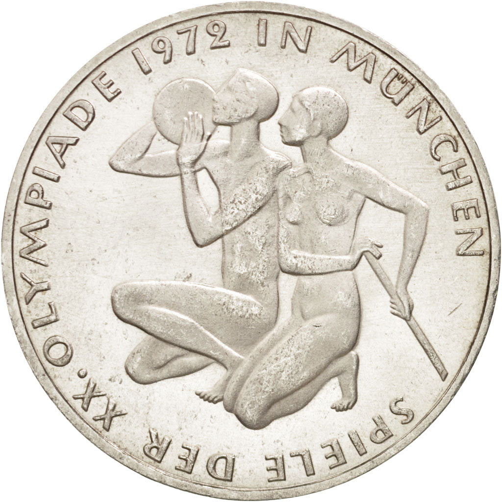 Monnaie, République fédérale allemande, 10 Mark, 1972, Karlsruhe, SUP+
