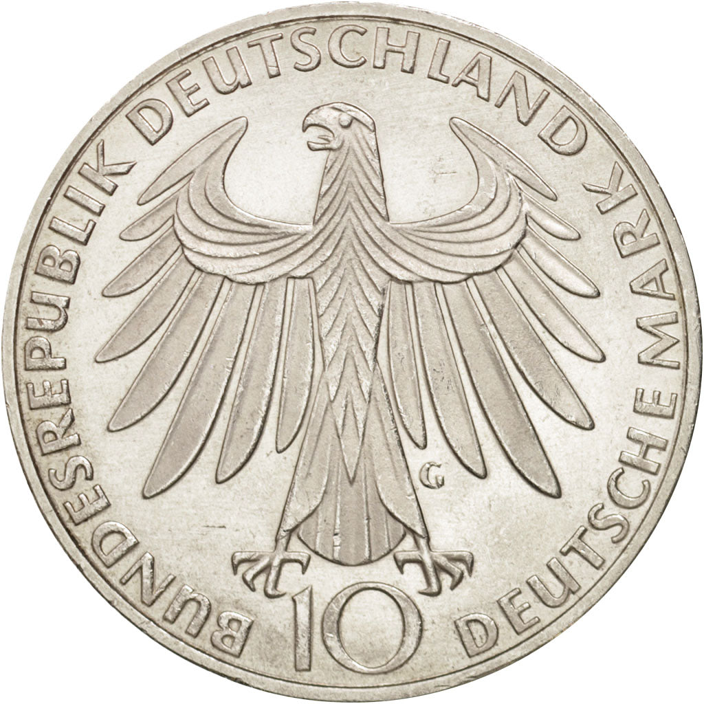 Monnaie, République fédérale allemande, 10 Mark, 1972, Karlsruhe, SUP+