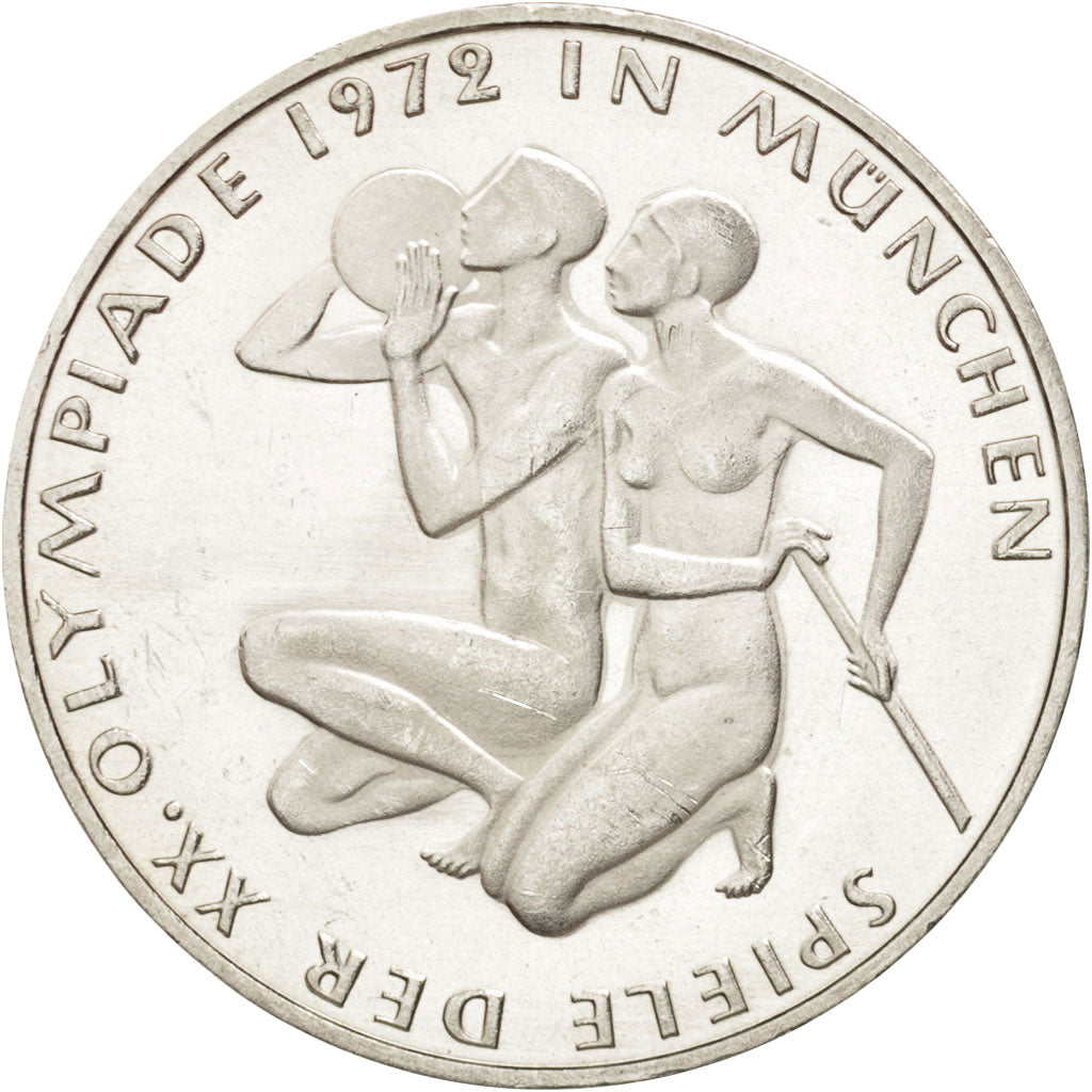 Moneta, GERMANIA - REPUBBLICA FEDERALE, 10 Mark, 1972, Karlsruhe, SPL, Argento