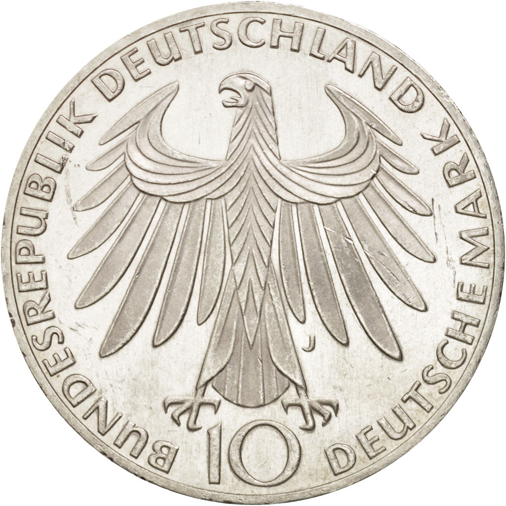 Coin, GERMANY - FEDERAL REPUBLIC, 10 Mark, 1972, Hamburg, MS(63), Silver, KM:132