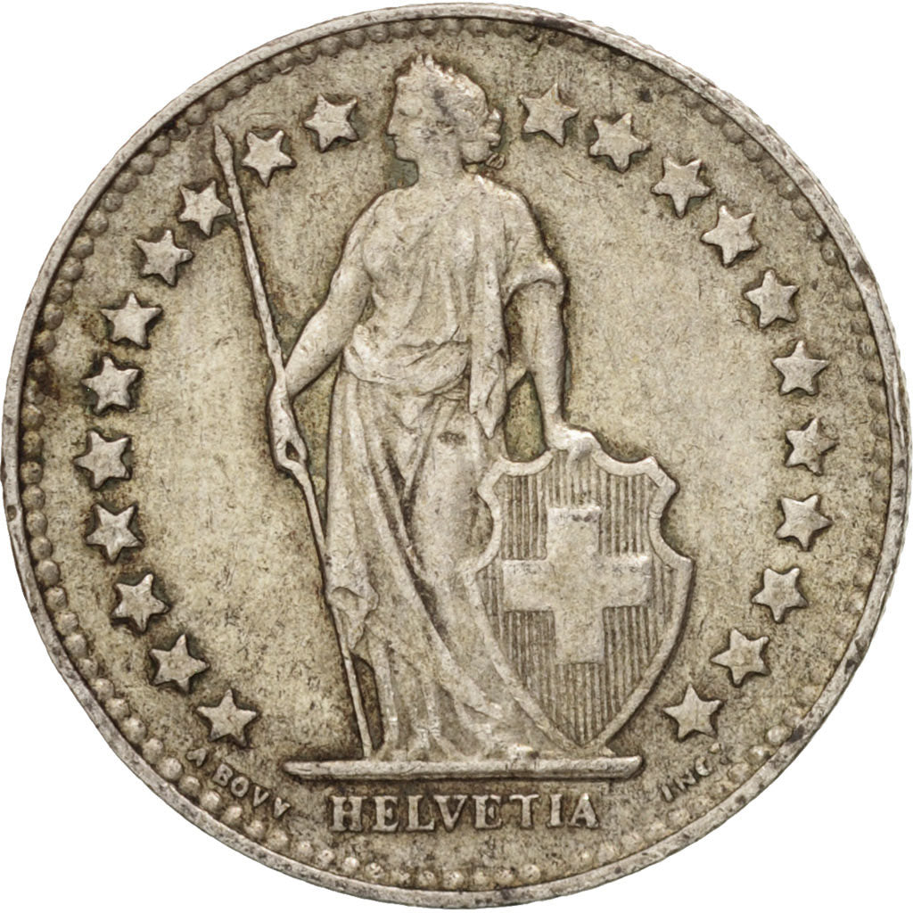Coin, Switzerland, 1/2 Franc, 1951, Bern, EF(40-45), Silver, KM:23