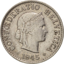 Switzerland, 5 Rappen, 1945, Bern, EF(40-45), Copper-nickel, KM:26