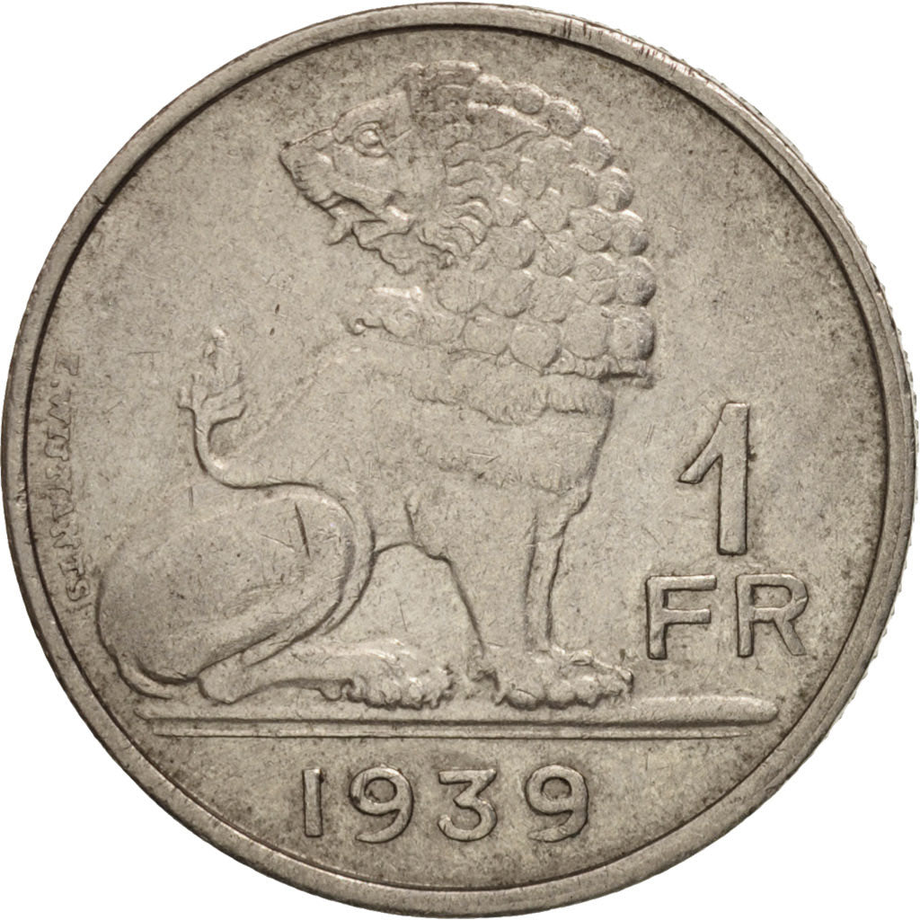 Coin, Belgium, Franc, 1939, EF(40-45), Nickel, KM:120