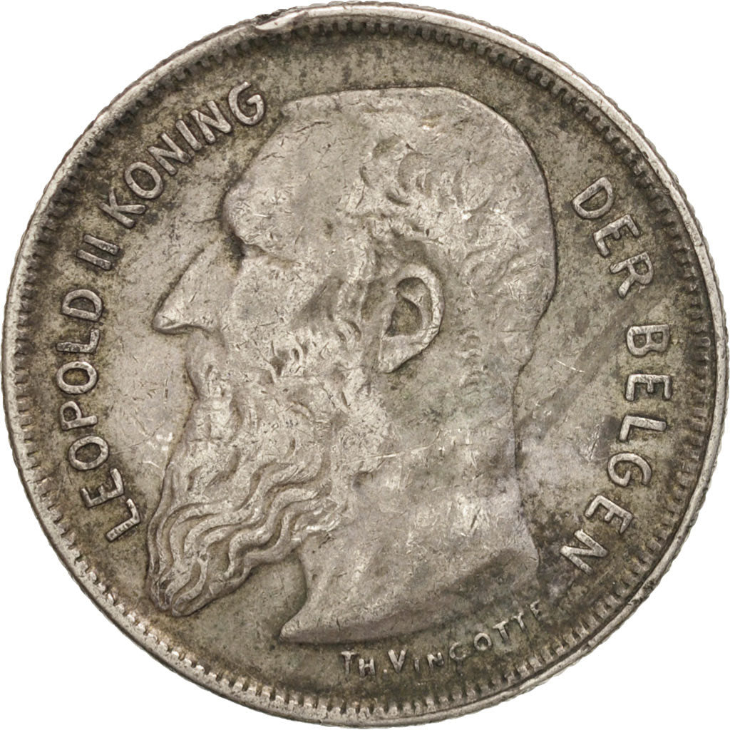 Coin, Belgium, 2 Francs, 2 Frank, 1909, VF(30-35), Silver, KM:59