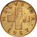 Coin, Switzerland, Rappen, 1957, Bern, AU(55-58), Bronze, KM:46