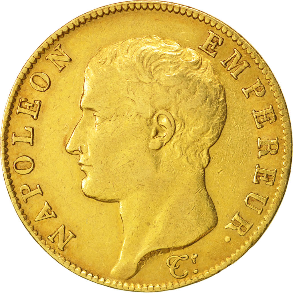 France, Napoléon I, 40 Francs, 1805, An 13, Paris, EF(40-45), Gold, KM:664.1