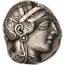 Attica, Athens (490-407 BC), Tetradrachm, 490-407 AV JC, Athens, BB+, Argento...