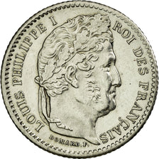 Monnaie, France, Louis-Philippe, 25 Centimes, 1845, Rouen, SUP, Argent