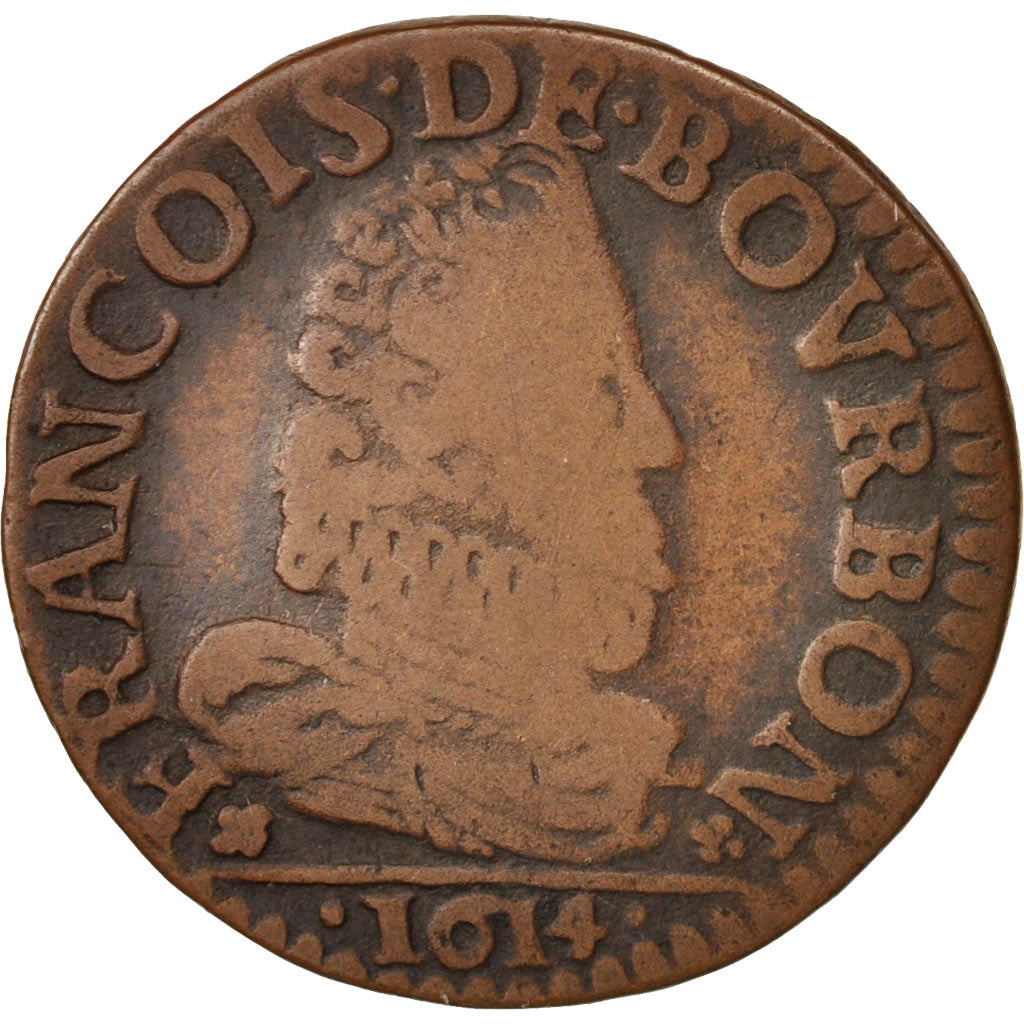 FRENCH STATES, CHATEAU-RENAUD, Liard, 1614, TB, Cuivre, KM:26.1, C2G:294