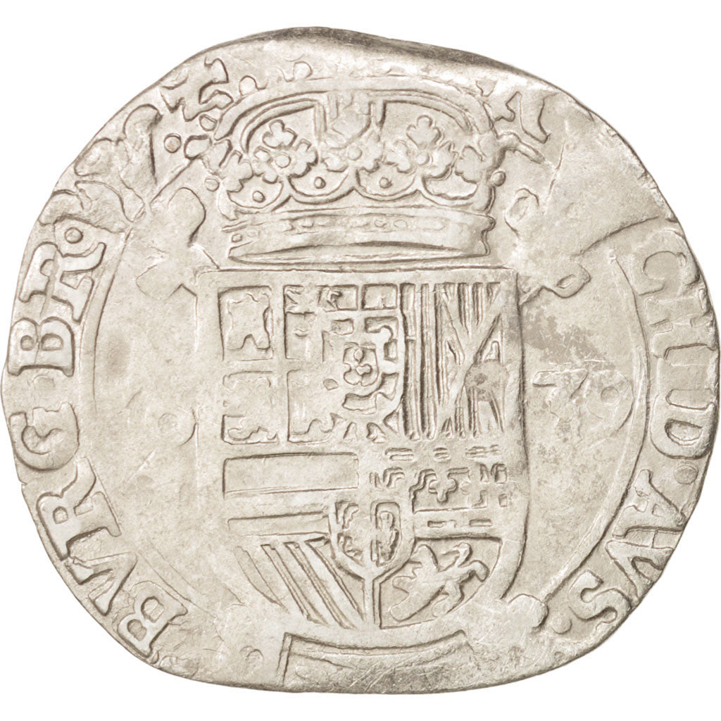 Spanish Netherlands, BRABANT, Escalin, 1639, Antwerp, EF(40-45), Silver, KM:52.1