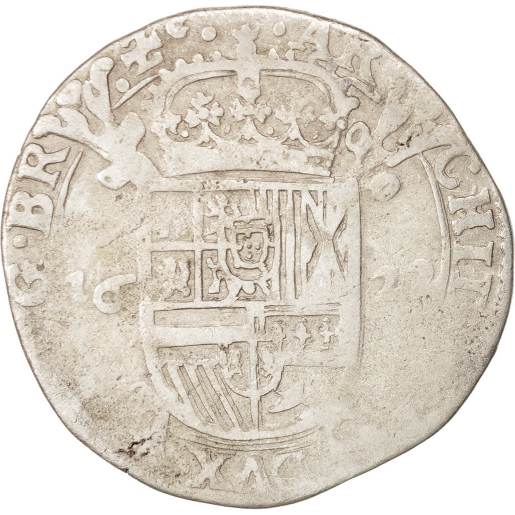 Spanish Netherlands, BRABANT, Escalin, 1622, indeterminate mint, VF(20-25)