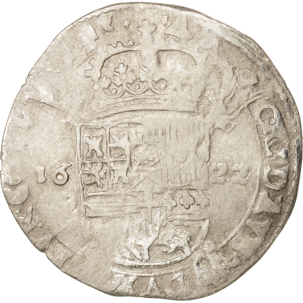 Coin, Spanish Netherlands, Flanders, Escalin, 1622, Bruges, VF(30-35), Silver