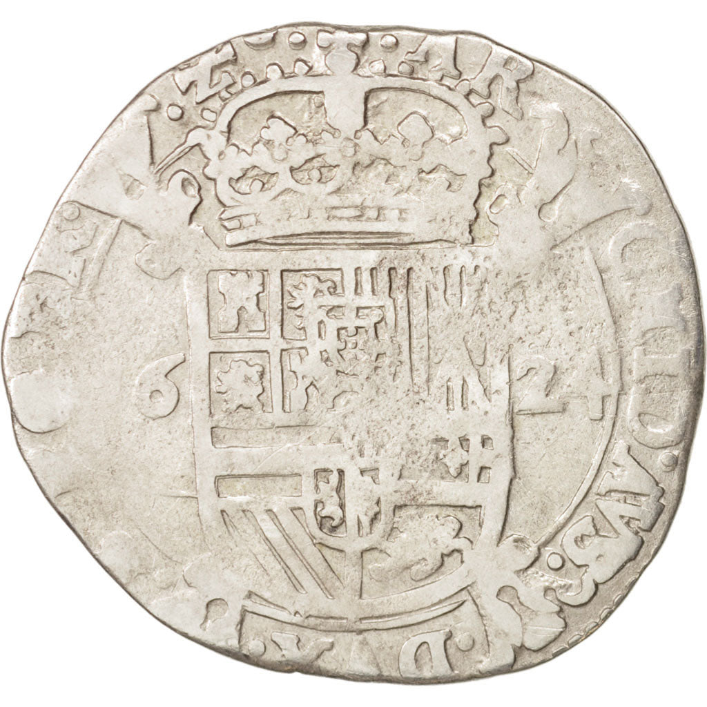 Coin, Spanish Netherlands, BRABANT, Escalin, 1624, Brabant, VF(20-25), Silver