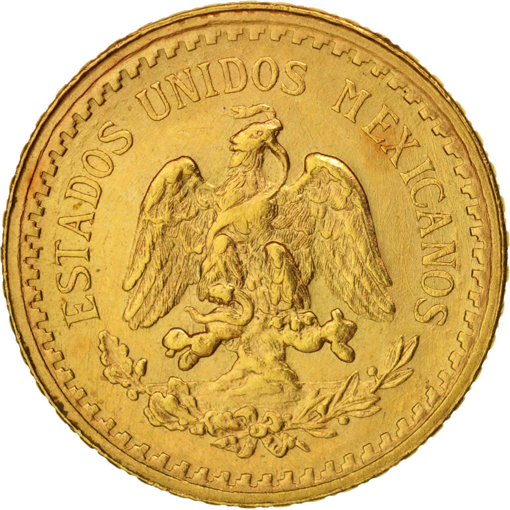 Mexico, 2-1/2 Pesos, 1945, Mexico City, AU(50-53), Gold, KM:463