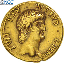 Coin, Nero, Aureus, Rome, graded, NGC, Ch XF, 3993182-003, AU(50-53), Gold