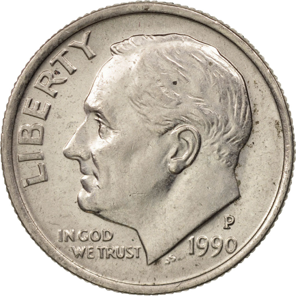 Munten, Verenigde Staten, Roosevelt Dime, Dime, 1990, U.S. Mint, Philadelphia