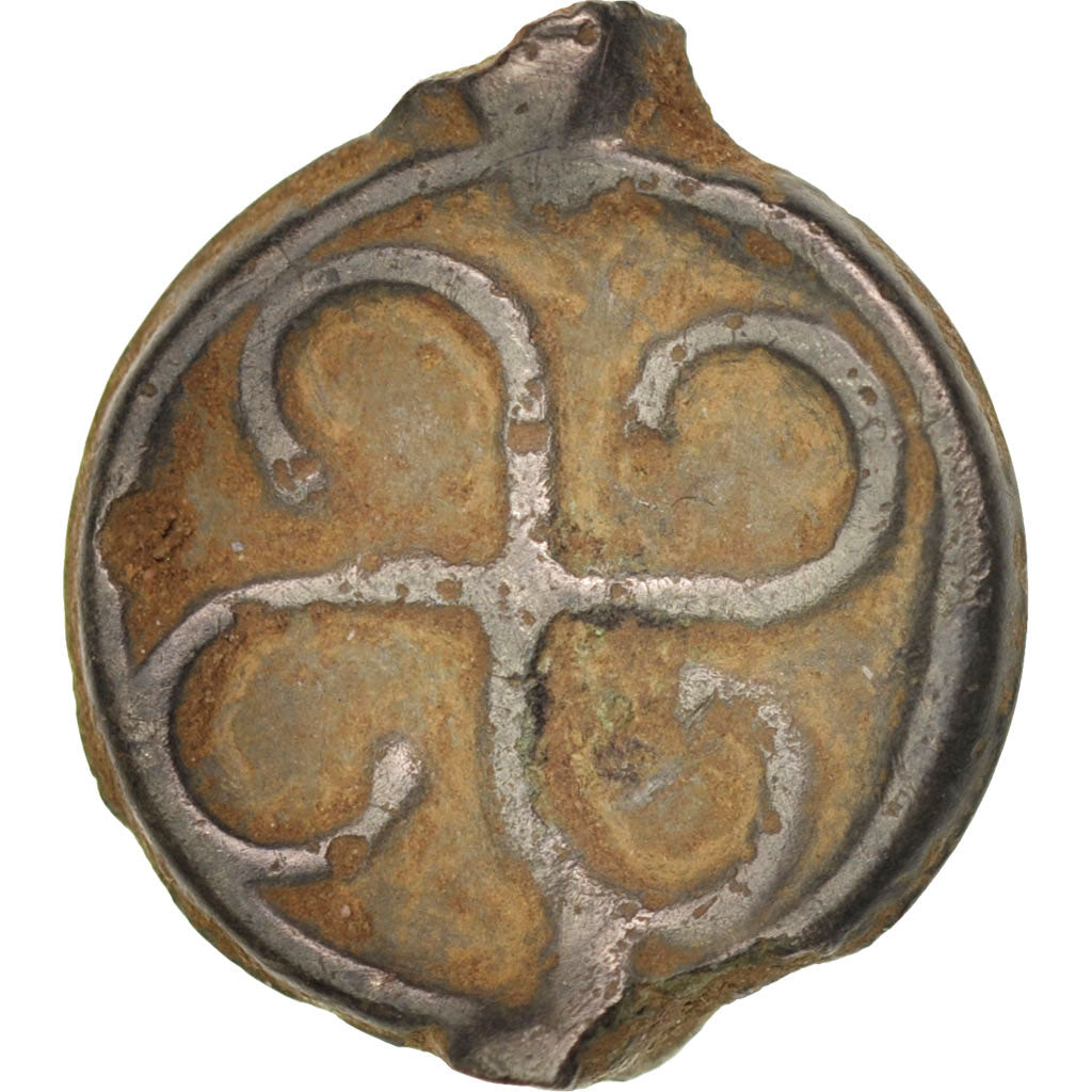 Bituriges Cubes, Potin au Swastika, EF(40-45), Delestré:3502