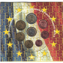 FRANCE, 1 Cent to 2 Euro, 2000, MS(65-70)
