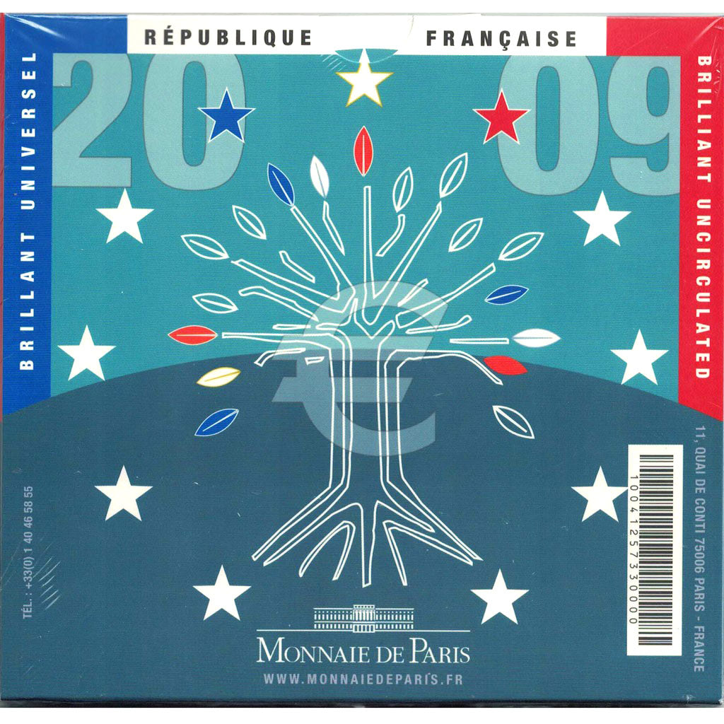France, Euro-Set, 2009, MS(65-70), (No Composition)