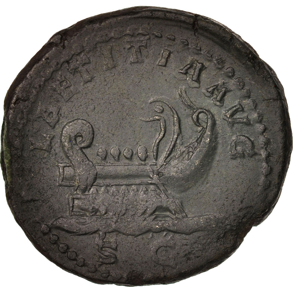 Munten, Postuum, Double Sestertius, Trier, ZF, Bronze, RIC:143