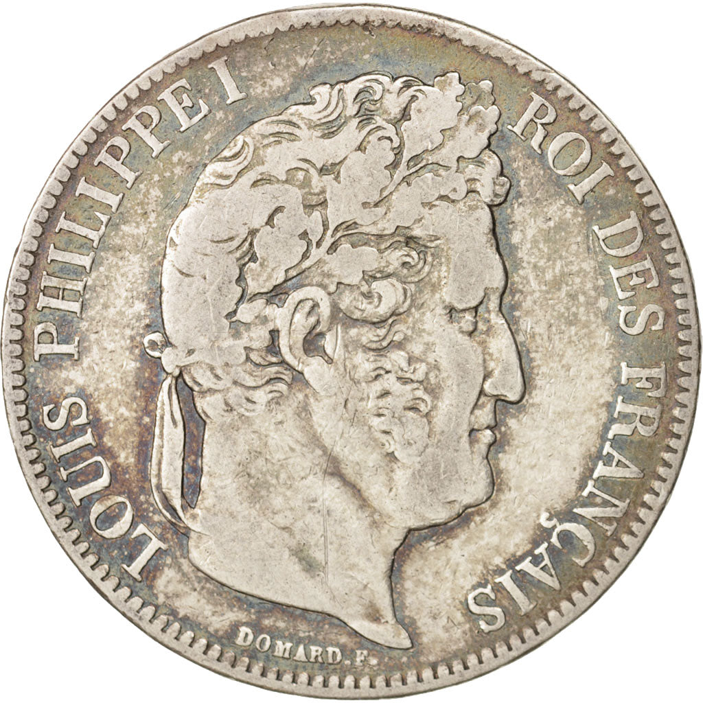 Coin, France, Louis-Philippe, 5 Francs, 1839, Bordeaux, VF(30-35), Silver