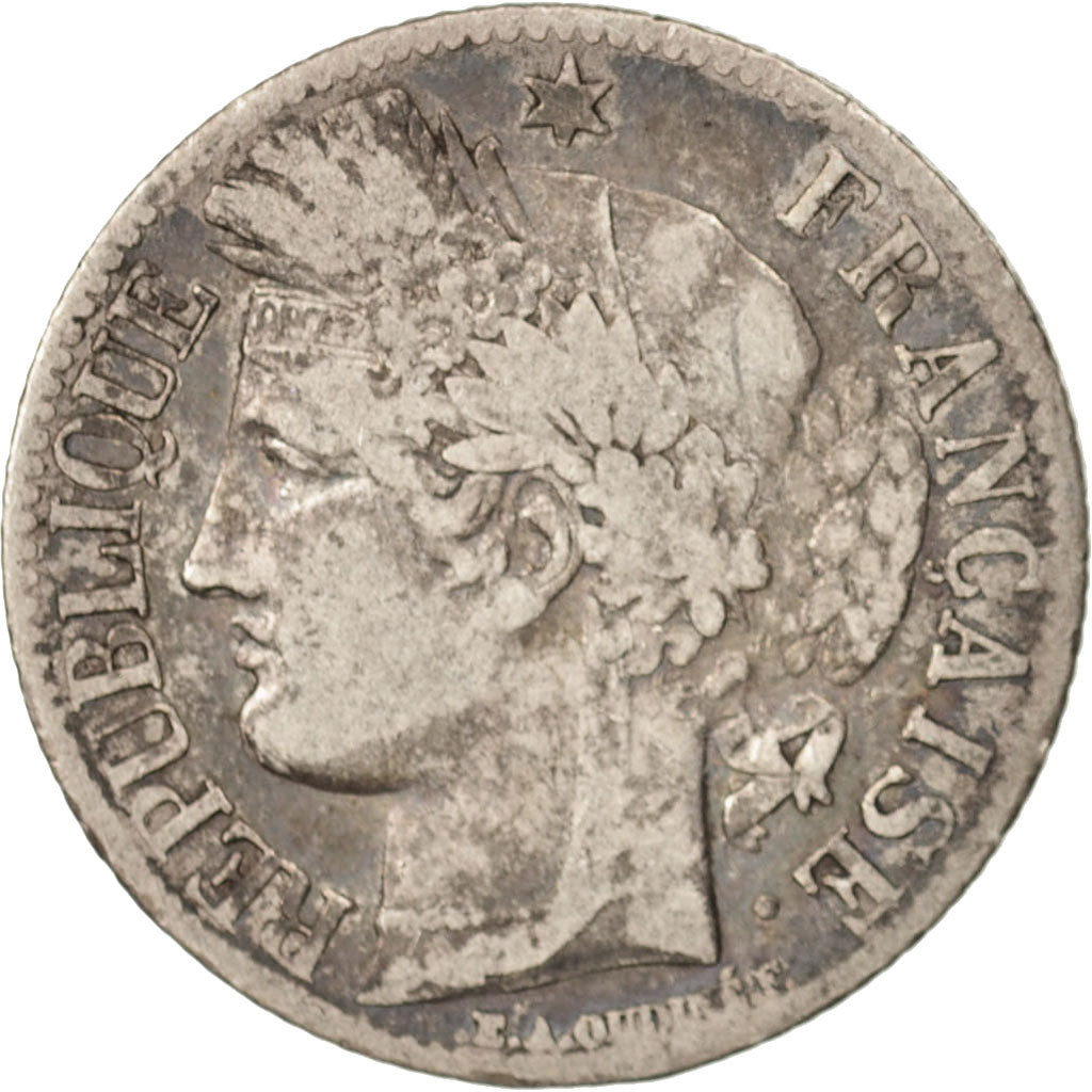 Francia, Cérès, Franc, 1849, Paris, MB, Argento, KM:759.1, Gadoury:457
