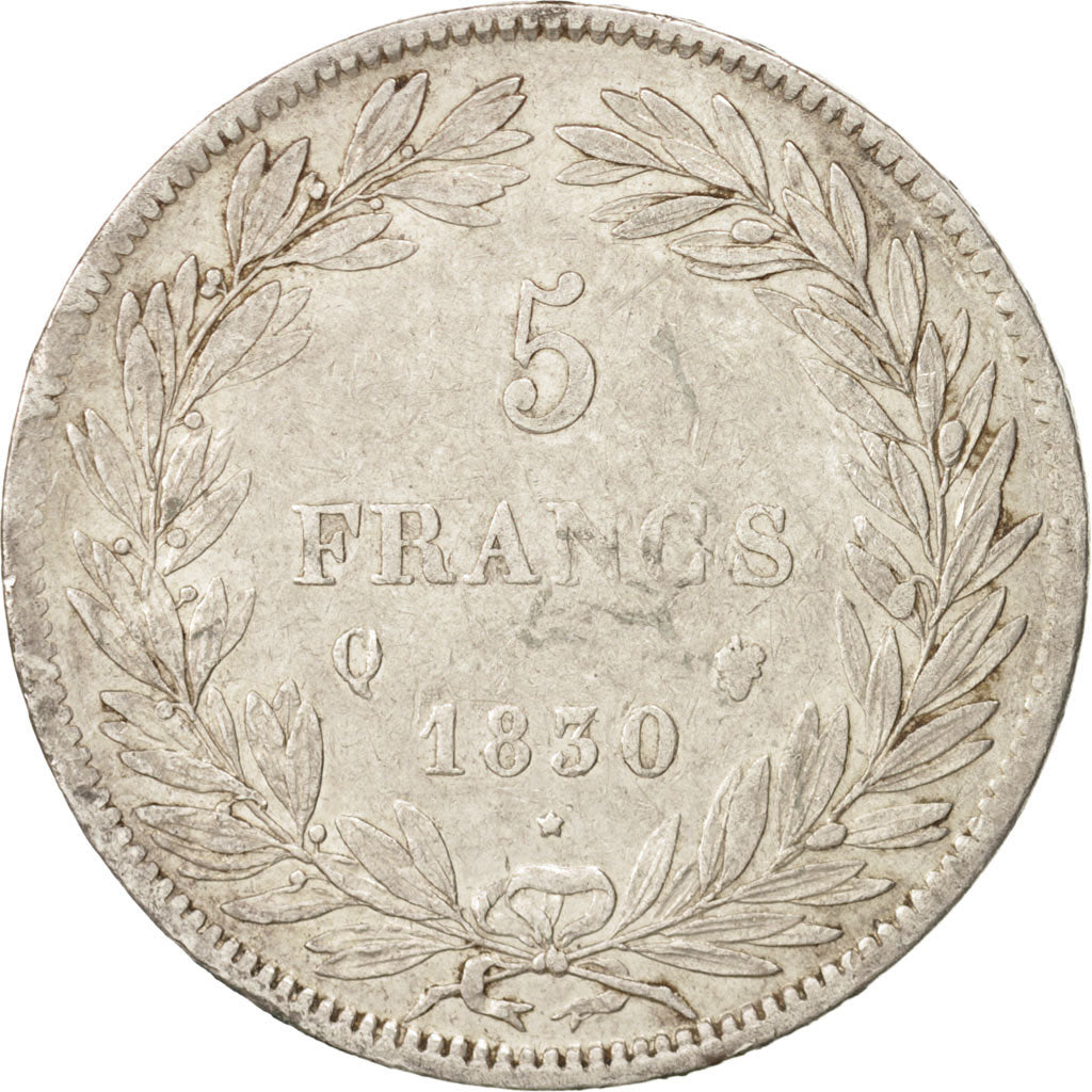 France, Louis-Philippe, 5 Francs, 1830, Perpignan, EF(40-45), Silver, KM:735.11