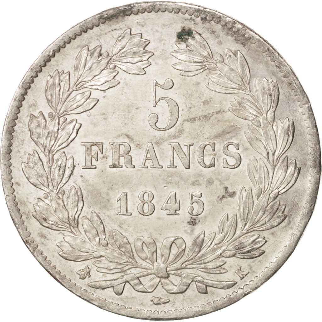 Coin, France, Louis-Philippe, 5 Francs, 1845, Bordeaux, AU(50-53), Silver