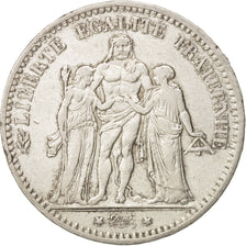 Coin, France, Hercule, 5 Francs, 1876, Bordeaux, VF(30-35), Silver, KM:820.2