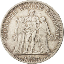 France, Hercule, 5 Francs, 1878, Bordeaux, TB+, Argent, KM:820.2, Gadoury:745a
