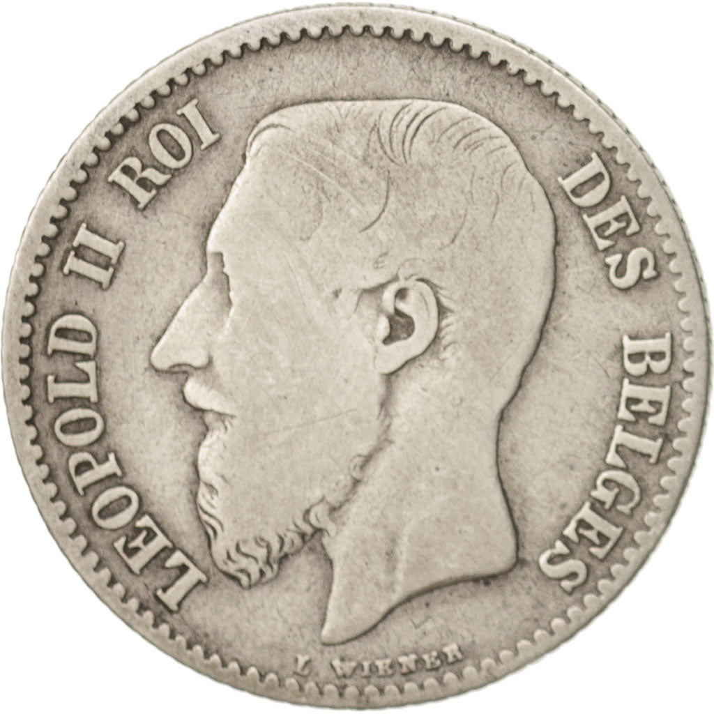 Belgium, Leopold II, Franc, 1867, F(12-15), Silver, KM:28.1