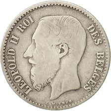 Belgium, Leopold II, Franc, 1867, F(12-15), Silver, KM:28.1