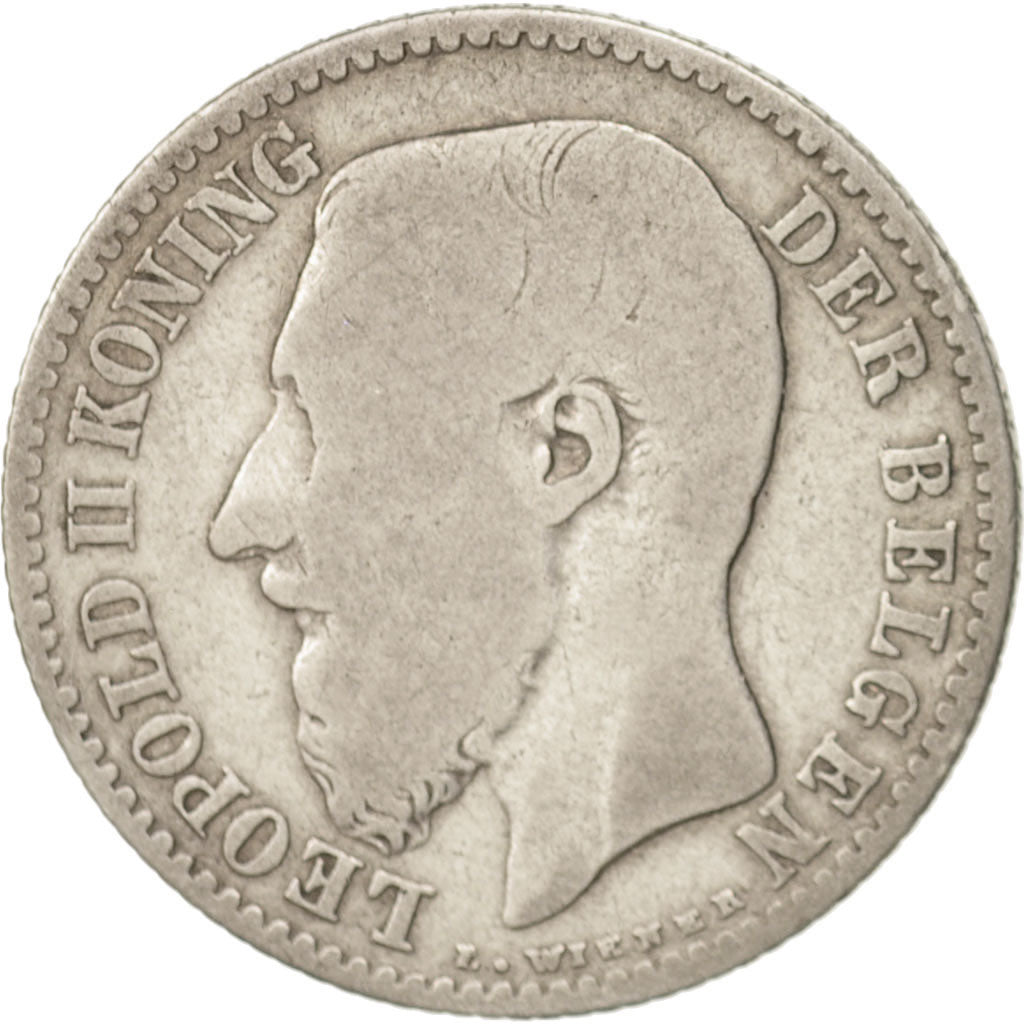 Coin, Belgium, Leopold II, Franc, 1887, F(12-15), Silver, KM:29.1
