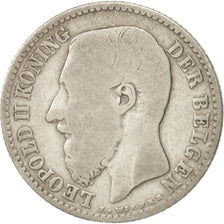 Coin, Belgium, Leopold II, Franc, 1887, F(12-15), Silver, KM:29.1