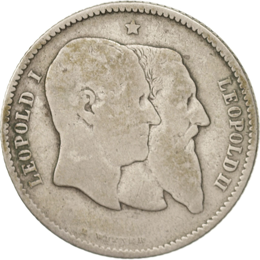Belgium, Leopold II, Franc, 1880, F(12-15), Silver, KM:38