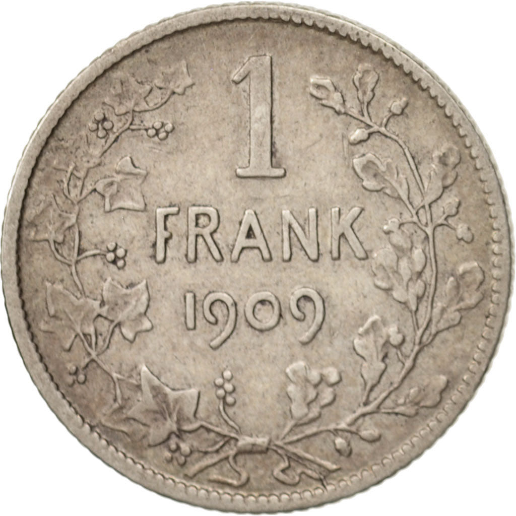 Belgium, Franc, 1909, VF(20-25), Silver, KM:57.2