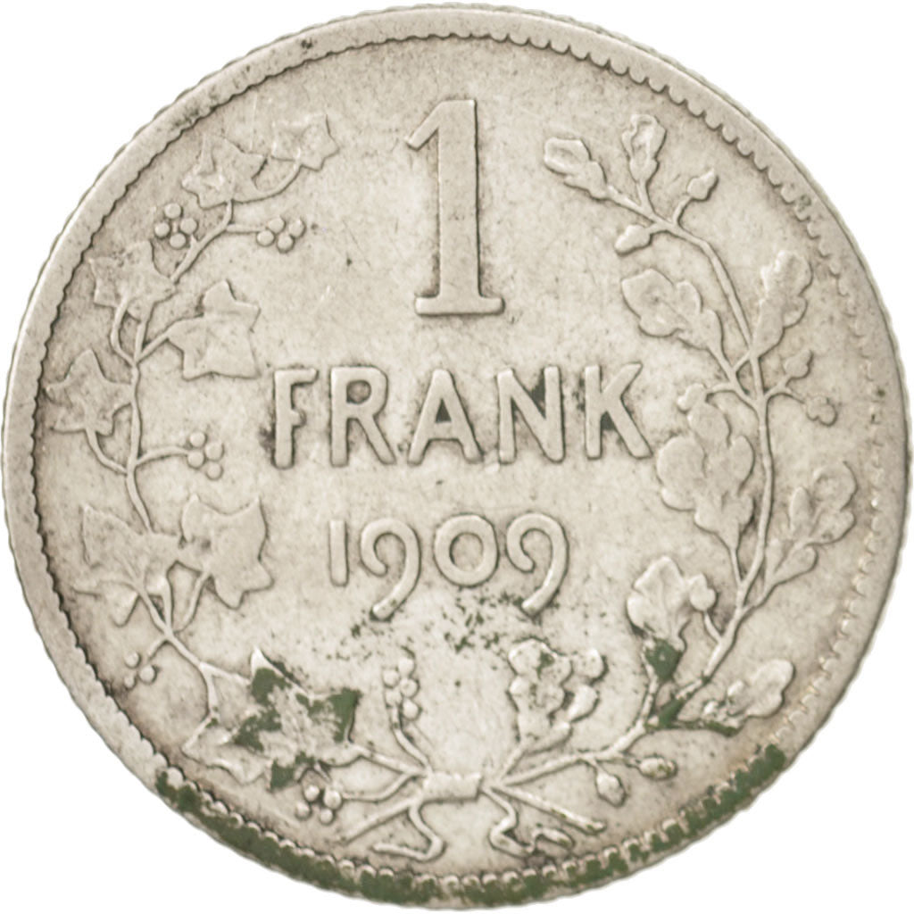 Coin, Belgium, Franc, 1909, F(12-15), Silver, KM:57.1