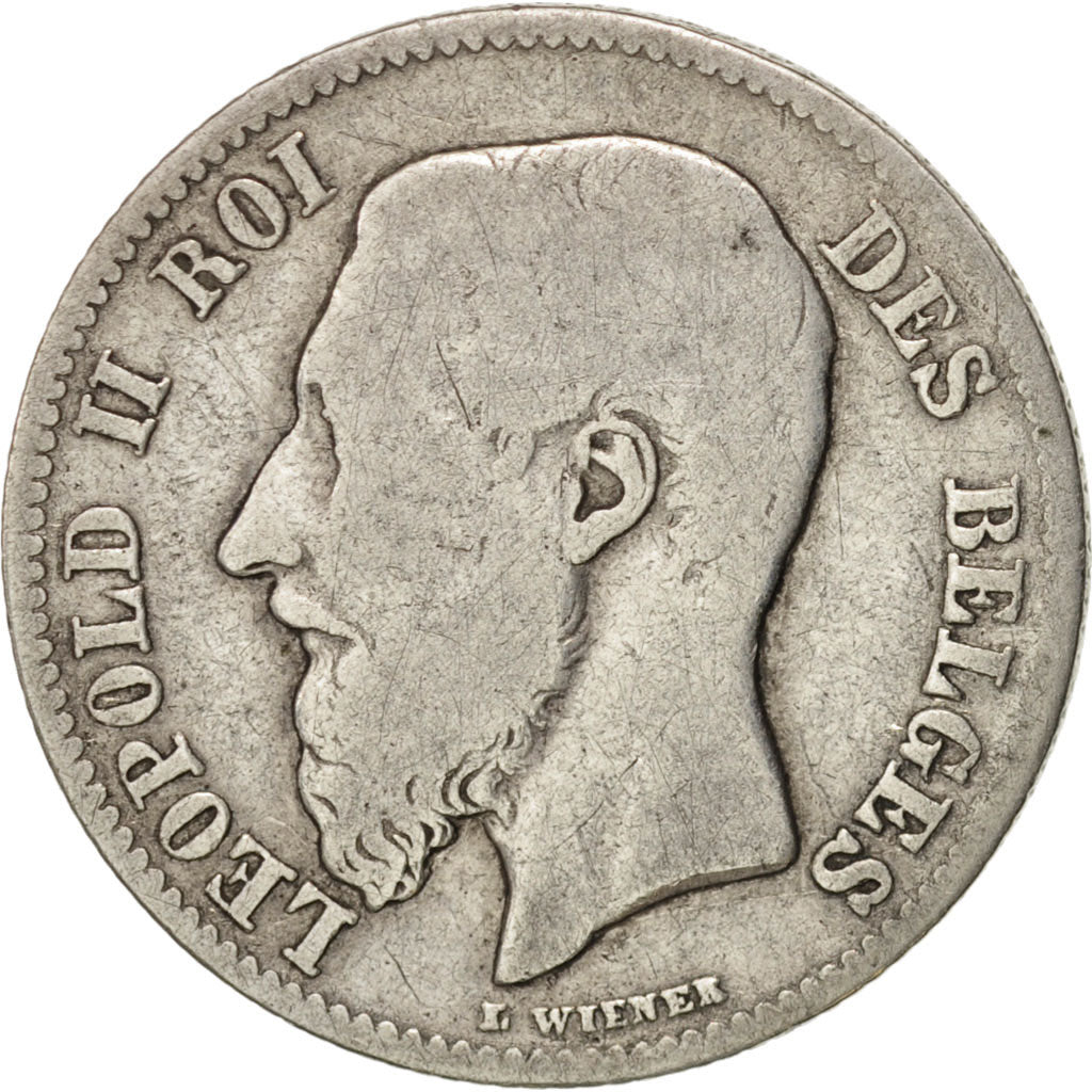 Coin, Belgium, Leopold II, 50 Centimes, 1898, F(12-15), Silver, KM:26