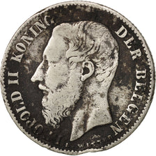 Coin, Belgium, Leopold II, 50 Centimes, 1886, VF(20-25), Silver, KM:27