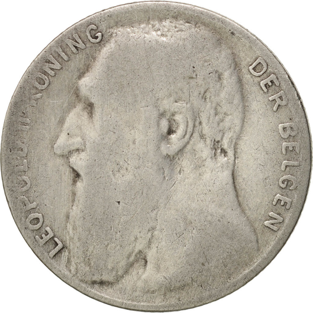 Coin, Belgium, 50 Centimes, 1901, F(12-15), Silver, KM:50