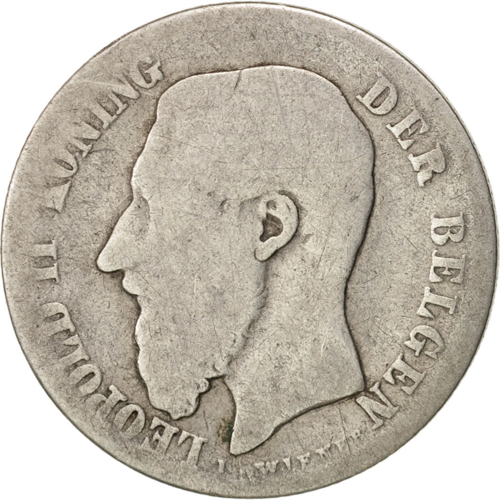 Moneta, Belgio, Leopold II, 50 Centimes, 1898, B, Argento, KM:27