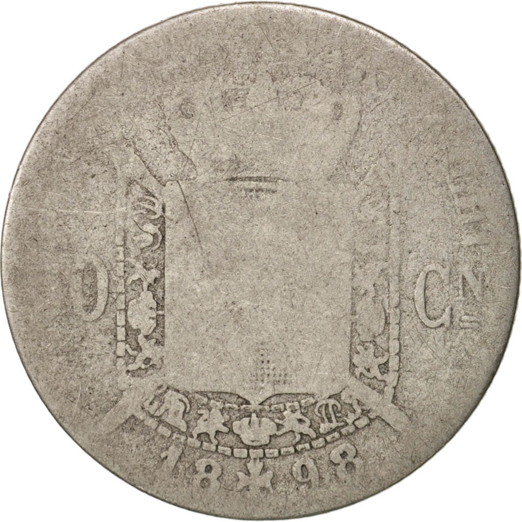 Moneta, Belgio, Leopold II, 50 Centimes, 1898, B, Argento, KM:27