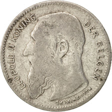 Belgium, 50 Centimes, 1909, VF(20-25), Silver, KM:61.1