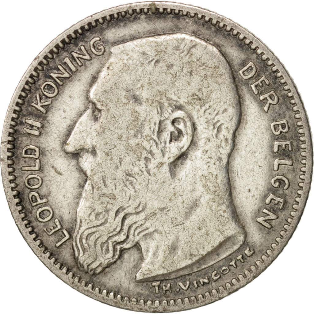 Belgium, 50 Centimes, 1907, VF(20-25), Silver, KM:61.1