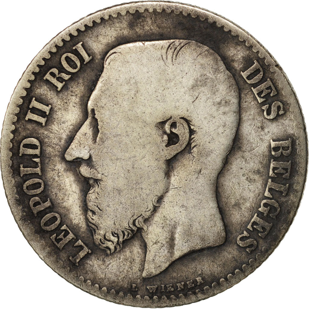Münze, Belgien, Leopold II, Franc, 1867, SGE+, Silber, KM:28.1