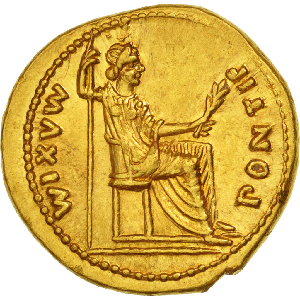 Tiberius, Aureus, Lyons, MS(60-62), Gold, RIC:25